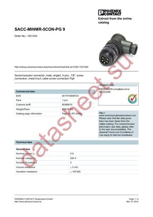 1521504 datasheet  